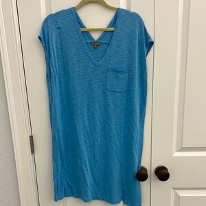 Blue Lila P V-Neck Dress with Pocket